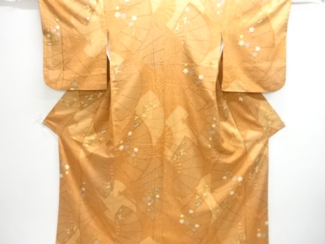 JAPANESE KIMONO / FAN / BELLFLOWER / BUSH CLOVER PATTERNS KOMON